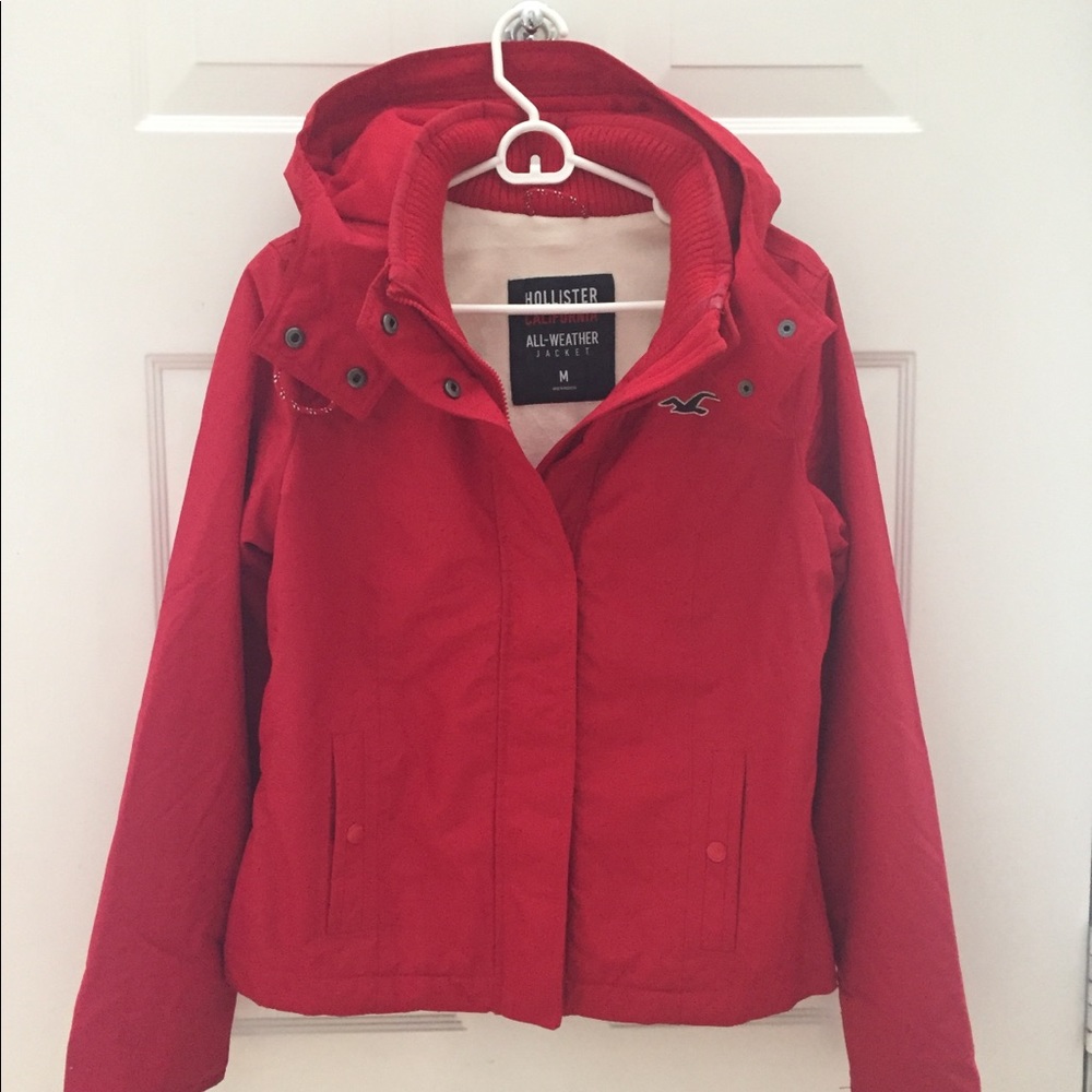 Hollister Co. All Weather Jacket- Red